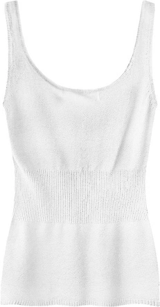 SWETERKOWA BLUZKA NA RAMIĄCZKACH BIAŁA (1104)