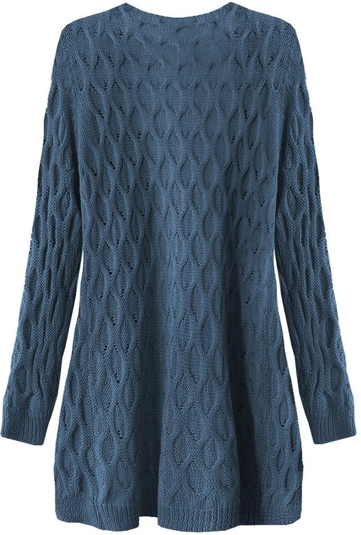 KARDIGAN O STRUKTURALNYM SPLOCIE NIEBIESKI (223ART)