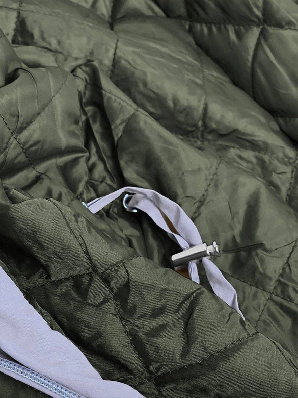 KURTKA DAMSKA Z KAPTUREM KHAKI (B2660-11032)