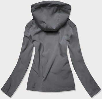 DAMSKA KURTKA TREKKINGOWA GRAFIT-RÓŻ (HH029)