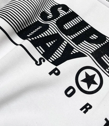 Bluza dresowa damska z nadrukiem biała (26005)