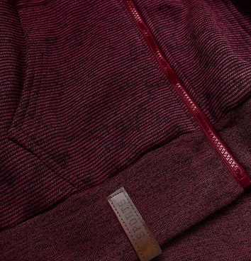 BLUZA DAMSKA ZE ŚCIĄGACZAMI BORDOWA (58294)