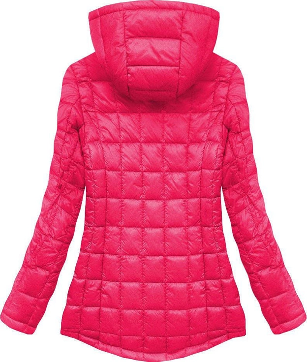 Dwustronna kurtka przejściowa szaro-amarantowa (7699)