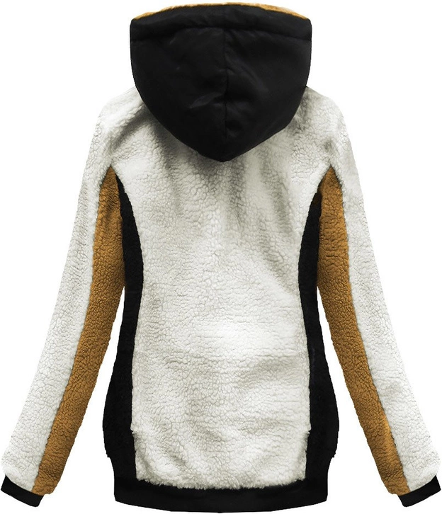 CIEPŁA BLUZA Z KAPTUREM BIAŁA (657A)