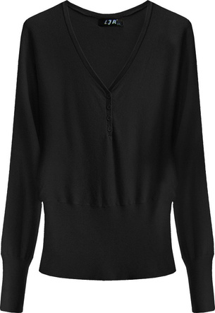 SWETER NIETOPERZOWY CZARNY (1549)