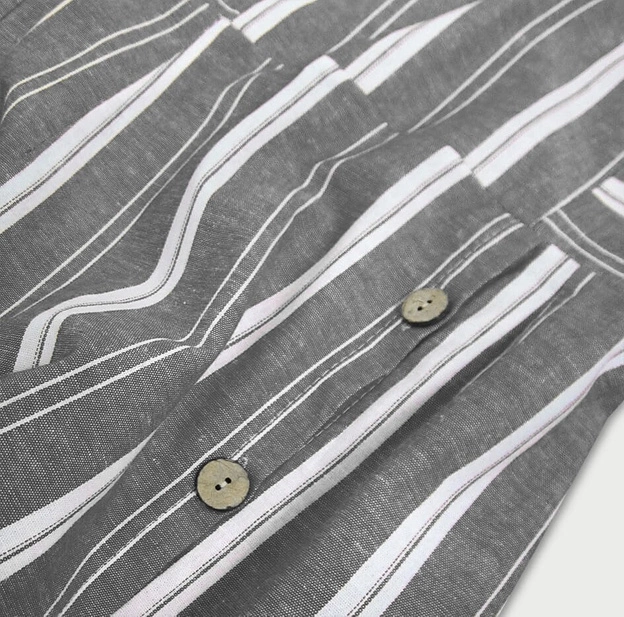 Bawełniana sukienka z guzikami grafitowa (345art)