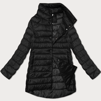 Pikowana kurtka damska ze stójką Minority czarna (P3-6908-1)