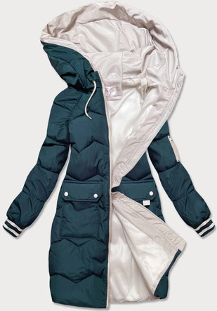 LEKKA KURTKA DAMSKA ZIMOWA MORSKA/ECRU (730ART)