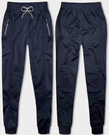 Dresy męskie z kolorowymi zamkami granatowe (8K220-25)