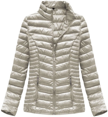 BŁYSZCZĄCA KURTKA ZE STÓJKĄ SZAMPAŃSKA (B2601)