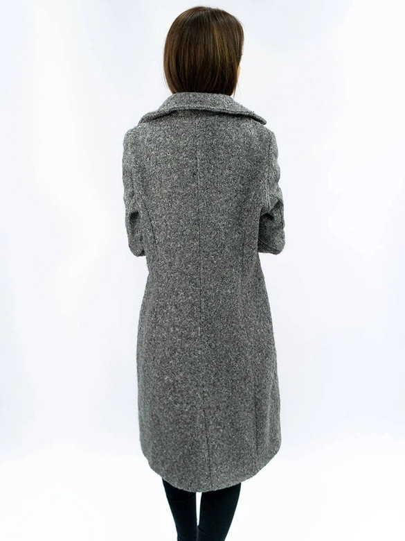 DWURZĘDOWY PŁASZCZ BARANEK CIEMNOSZARY (18760)