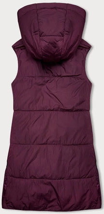 Taliowana kamizelka damska bordowa (16M9093-06)