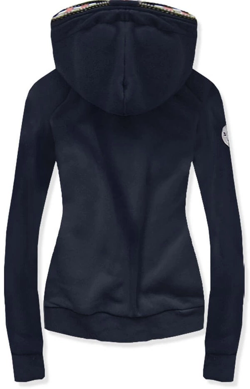 BLUZA Z KAPTUREM GRANATOWA (525A)