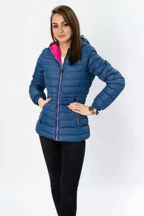 KURTKA DAMSKA ZIMOWA Z GOGLAMI GRANATOWA (CX582W)