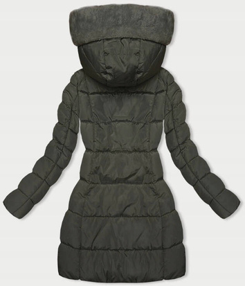 Zimowa kurtka z kapturem khaki (2M-231)