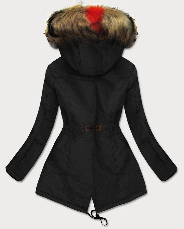 DAMSKA KURTKA ZIMOWA CZARNA (208-2)