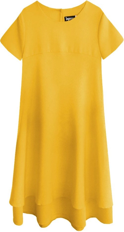 TRAPEZOWA SUKIENKA ŻÓŁTA (438ART)