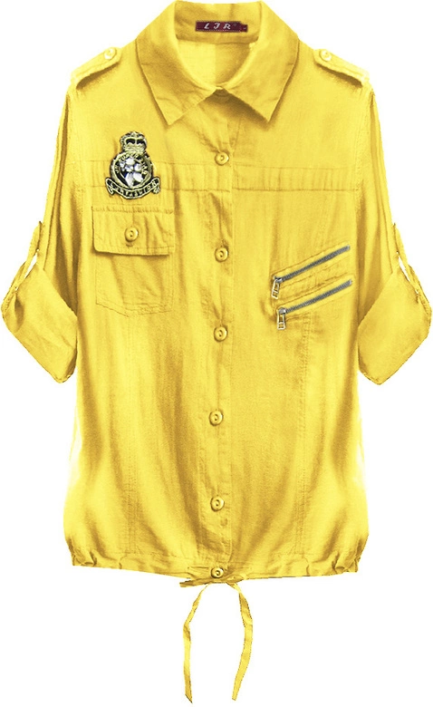 BAWEŁNIANA KOSZULA ŻÓŁTA (1010)