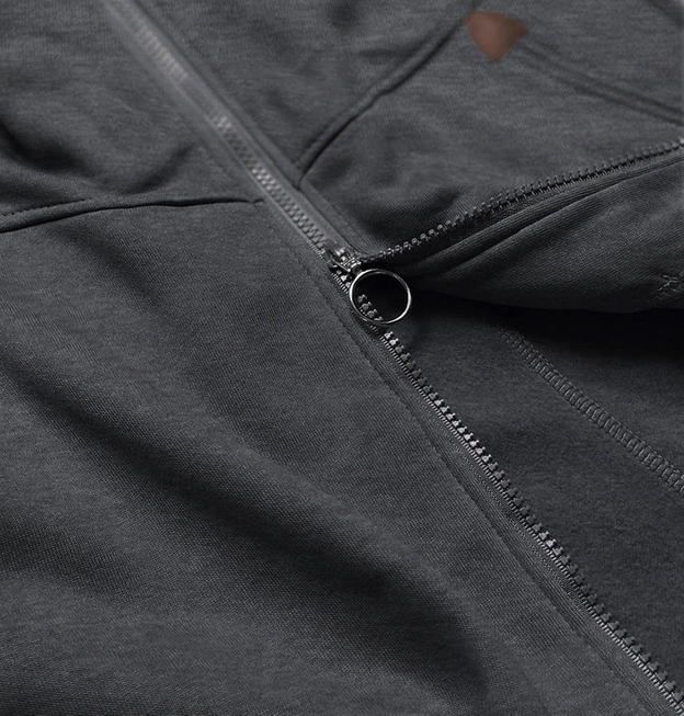 Długa damska bluza z kapturem grafitowa (amg705)