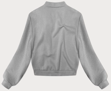 Dzianinowa bluza z różami szara (16023)