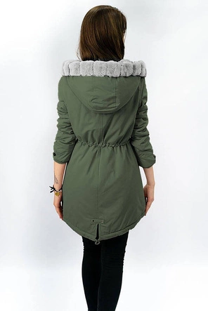 Parka damska przejściowa khaki (w806)