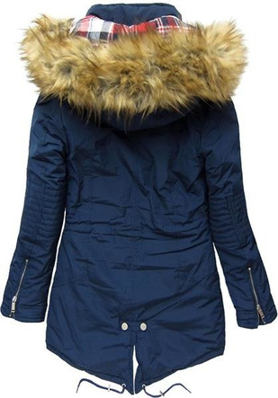 GRANATOWA PARKA ZIMOWA (7180W)