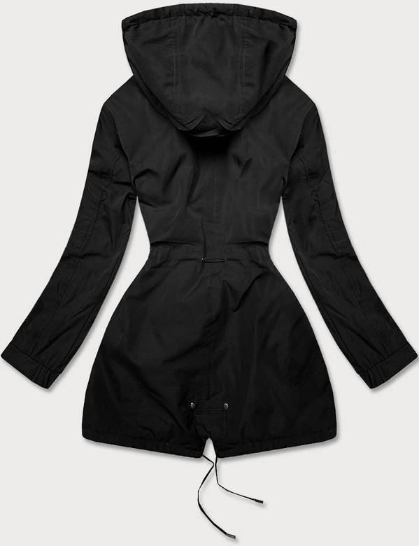 Parka damska 2w1 czarny/biały (w702)