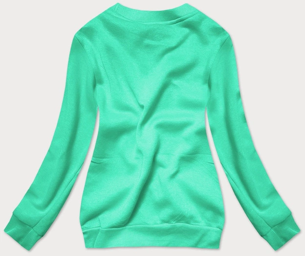 BLUZA DRESOWA DAMSKA ZE ŚCIĄGACZAMI MIĘTOWA (W01-39)