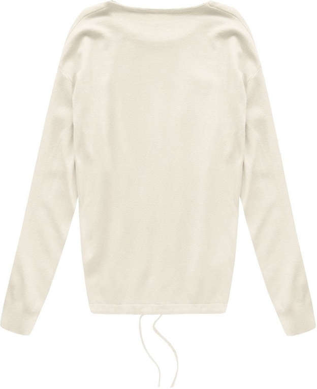 SWETER Z KIESZONKĄ BEŻOWY (P7119)
