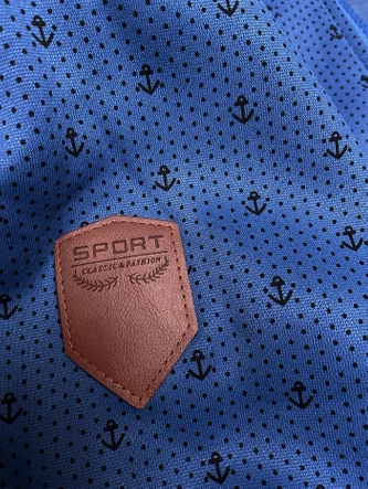 Rozpinana bluza damska ze ściągaczami niebieska (2306)