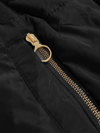 Krótka dwustronna kurtka damska S'west czarny-beż (B8182-1012)