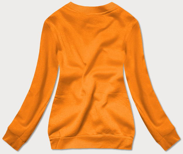 Bluza dresowa damska ze ściągaczami jasny pomarańczowy (w01-69)