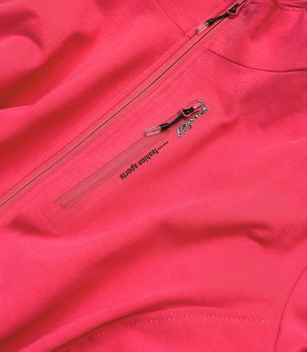 DAMSKA BLUZA SPORTOWA ZE STÓJKĄ KORALOWA (58114)