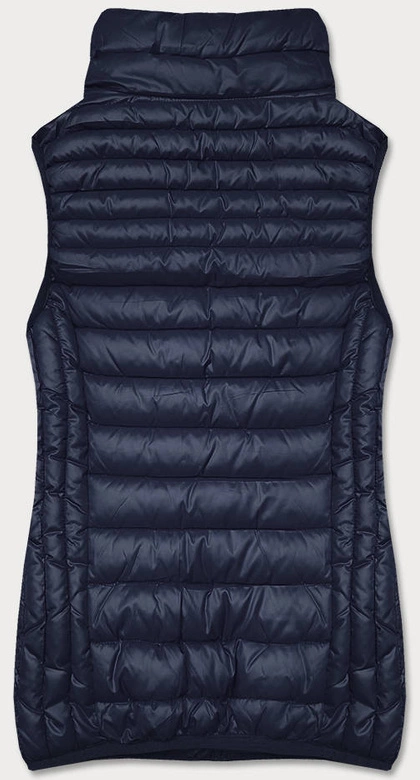 Bezrękawnik ze stójką damski granatowy (b2722-3)