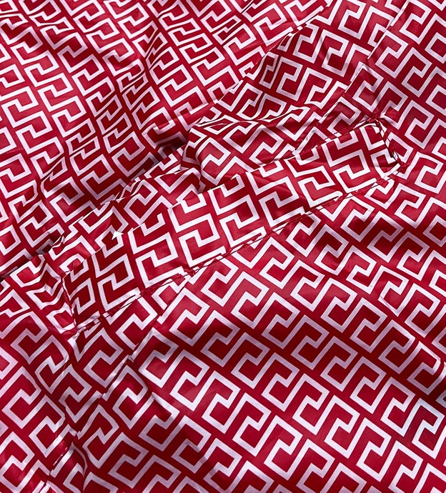 Pikowana kurtka dwustronna damska czerwona (b9775-4)