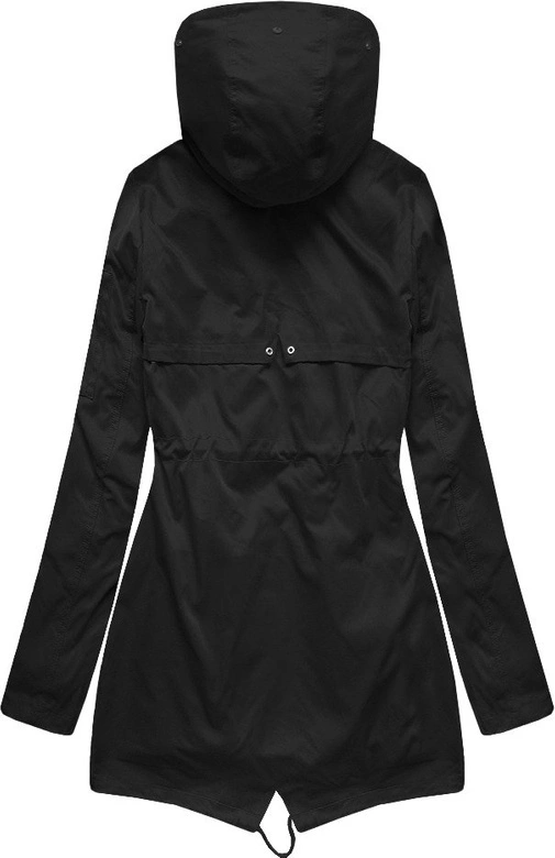 PARKA Z PODPINKĄ CZARNA (B2635)