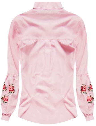 KOSZULA Z BUFIASTYMI RĘKAWAMI RÓŻOWA (K03)