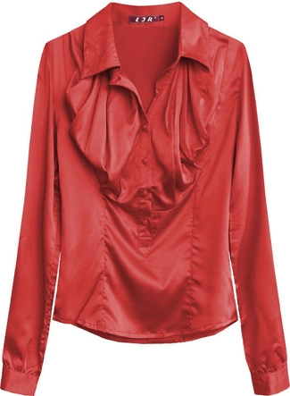 SATYNOWA KOSZULA CZERWONA (1067)