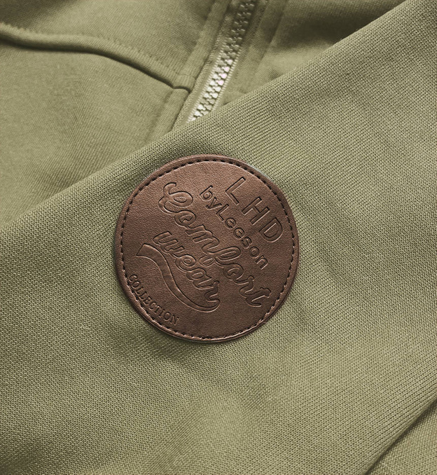 DŁUGA DAMSKA BLUZA ROZPINANA KHAKI (AMG708)