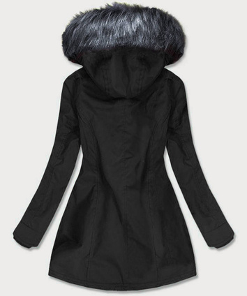 Wodoodporna parka damska czarno-szara (m-923)