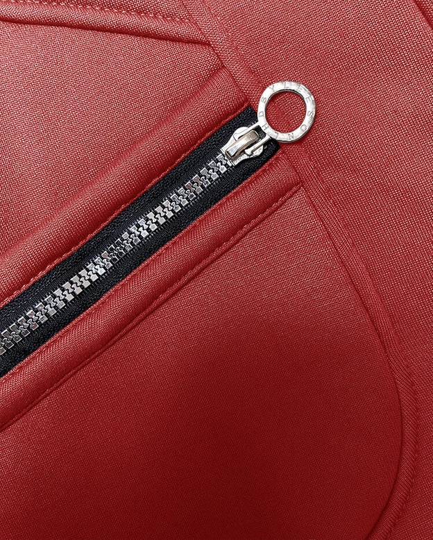 Damska bluza ze swetrowym kapturem czerwona (AMG-312A)