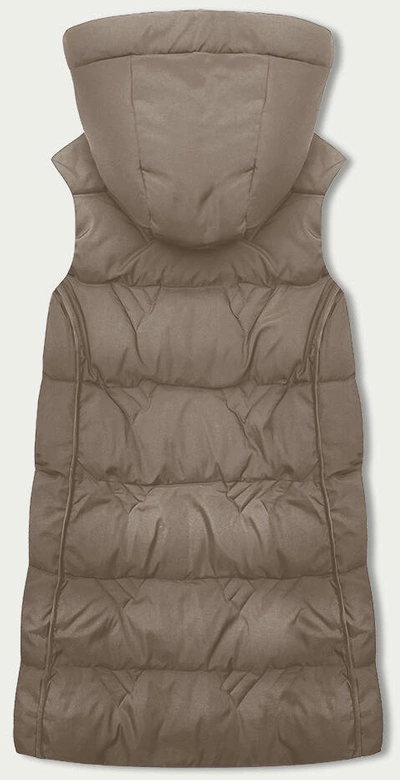 BEZRĘKAWNIK DAMSKI Z KAPTUREM S'WEST BEŻOWA (B8176-12)