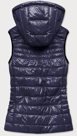 Pikowana kamizelka damska granatowa (6385)