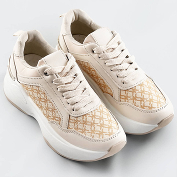 Sportowe buty damskie beżowe (sg-137)