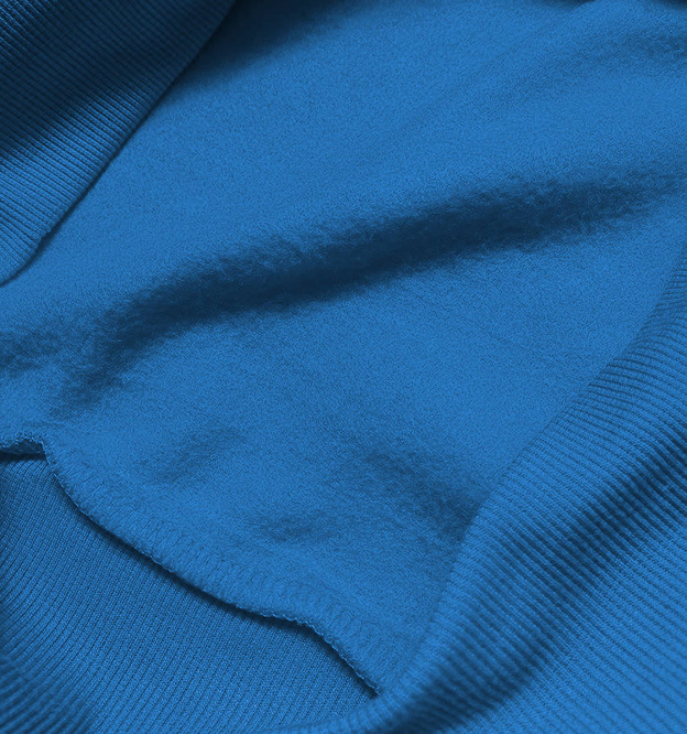 Bluza dresowa damska ze ściągaczami ciemna niebieska (w01-16)