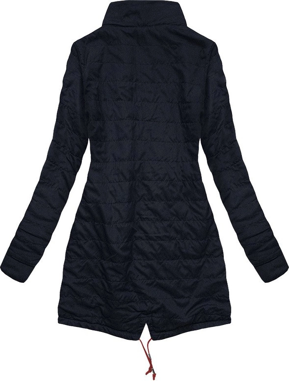 DWUSTRONNA PARKA Z KAPTUREM CZERWONO-GRANATOWA (W303)