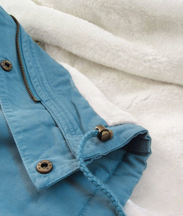 ZIMOWA PARKA DAMSKA NIEBIESKA (D-229-1)