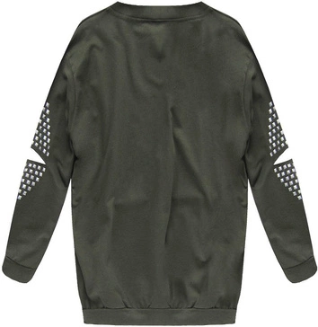 KOMPLET DRESOWY Z NITAMI I ROZCIĘCIAMI KHAKI (76ART)