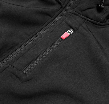 SPORTOWA KURTKA DAMSKA TYPU SOFTSHELL CZARNA/RÓŻ (KSW-6003)