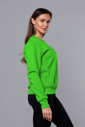 Bluza dresowa damska ze ściągaczami zielona (W01-27)